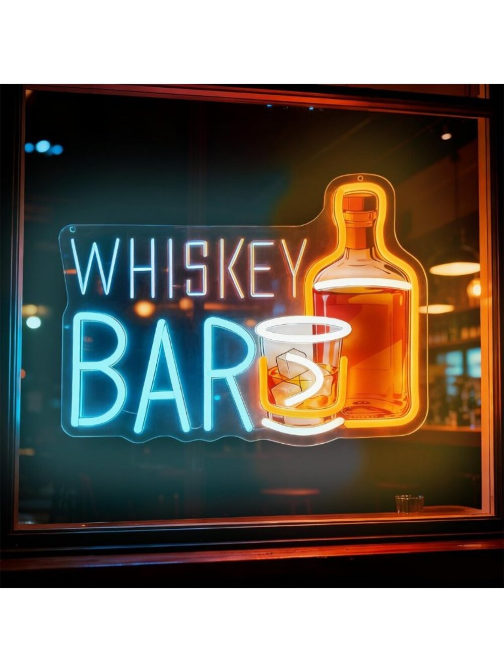 LED Neon Bar Sign - Dimmable Light Up Decor for Home, Pub, Man Cave & Parties